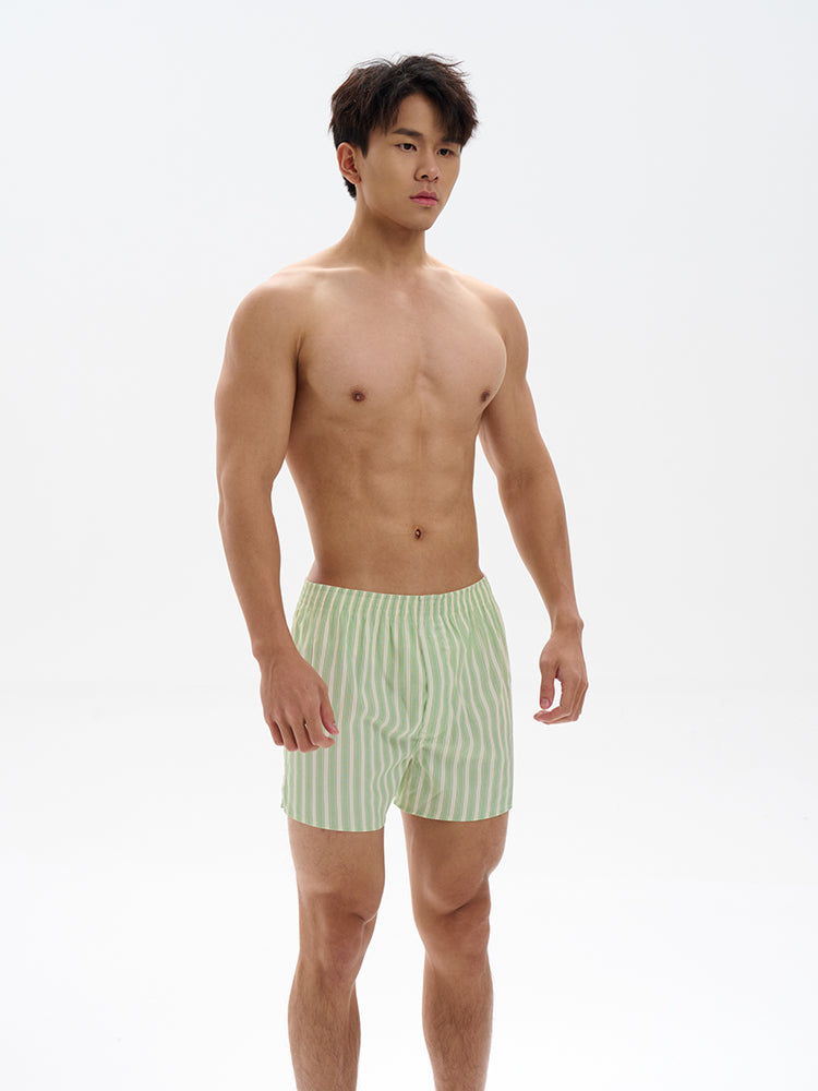 Striped Pajama Shorts UPRO-042 (Blue/Green)