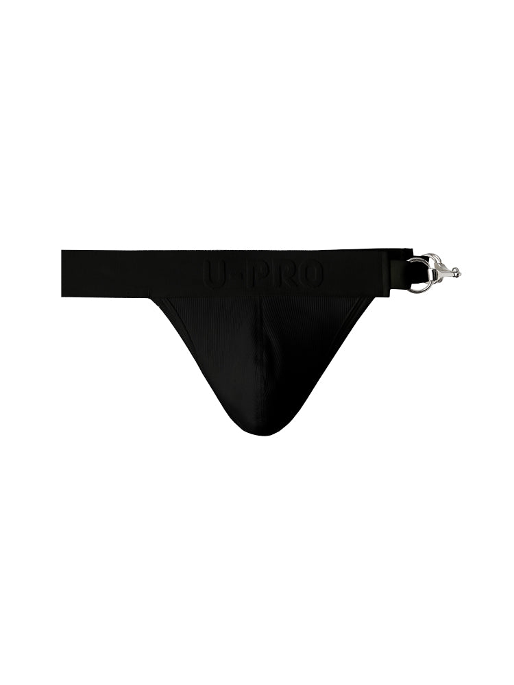 Metal buckle Thong UPRO-047 (Blcak/white)
