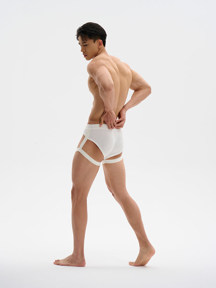 Buckle leggings briefs UPRO-053 (Black/White/Pink)