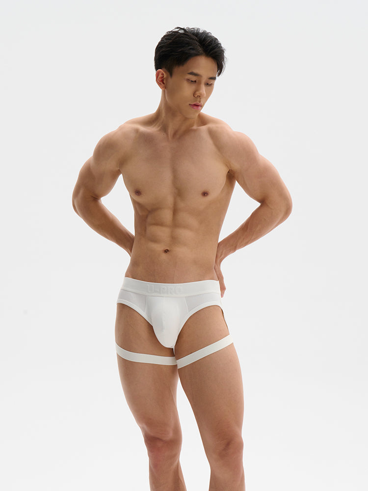 Buckle leggings briefs UPRO-053 (Black/White/Pink)
