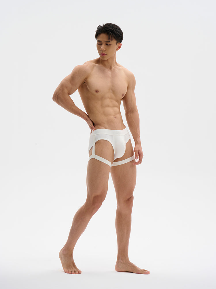 Buckle leggings briefs UPRO-053 (Black/White/Pink)