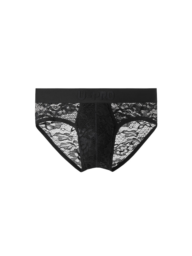 Lace Mesh Briefs UPRO-058 (Black)