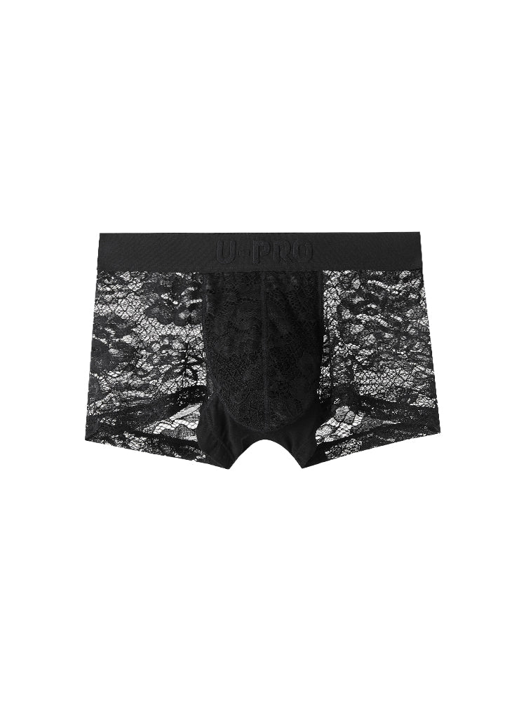 Lace Mesh Boxer UPRO-059 (Black)