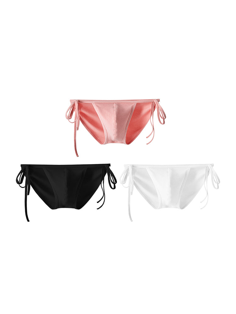 Bowknot Briefs Bikini UPRO-062 (Pink/White/Black)