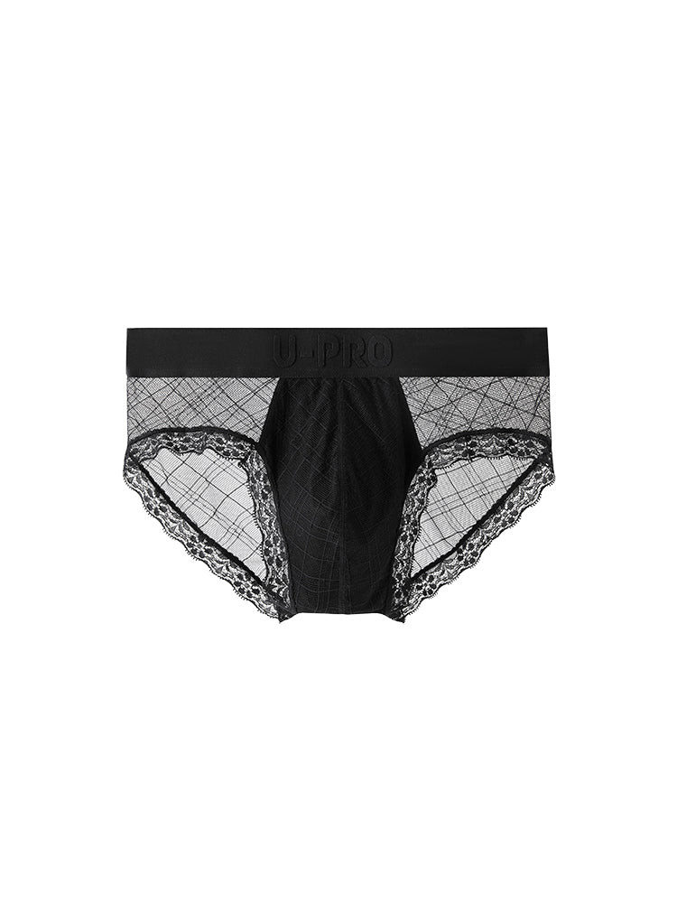 Floral lace Briefs UPRO-071 (Black)