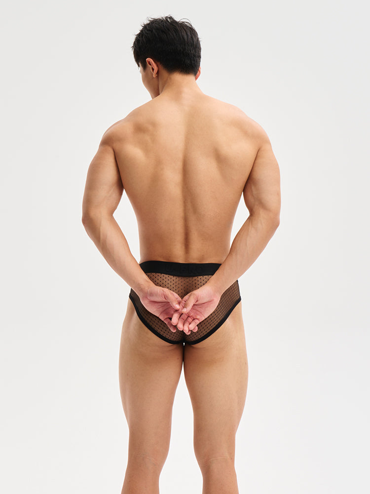 Papery lace Briefs UPRO-072 (Black/White)