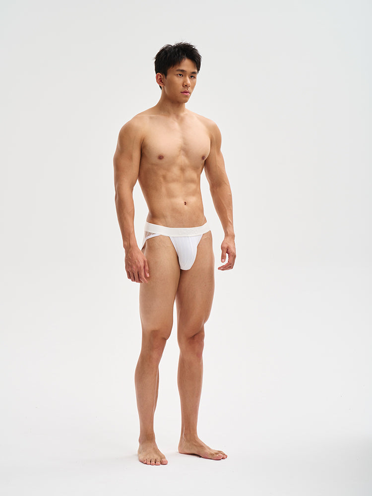 Stripe mesh Briefs UPRO-073 (Blakc/White)