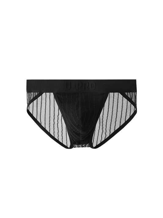 Stripe mesh Briefs UPRO-073 (Blakc/White)