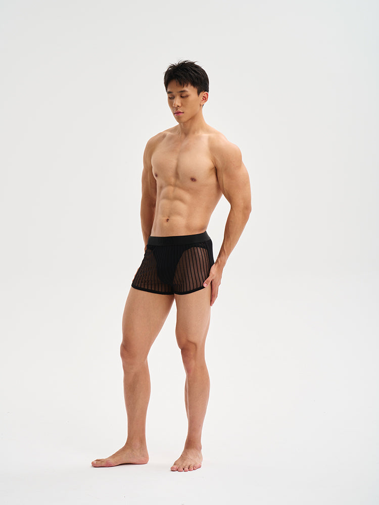 Transparent stripe Trunks UPRO-074 (Black/White)