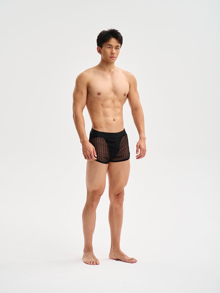 Transparent stripe Trunks UPRO-074 (Black/White)