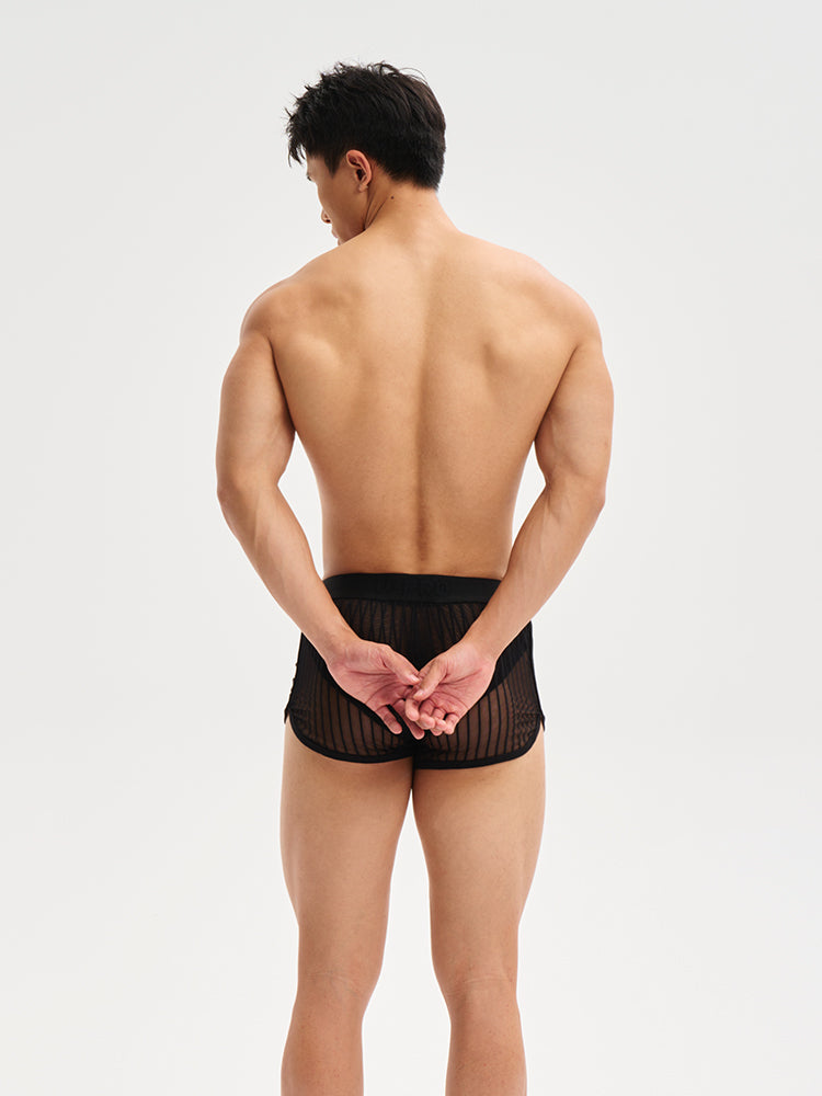 Transparent stripe Trunks UPRO-074 (Black/White)