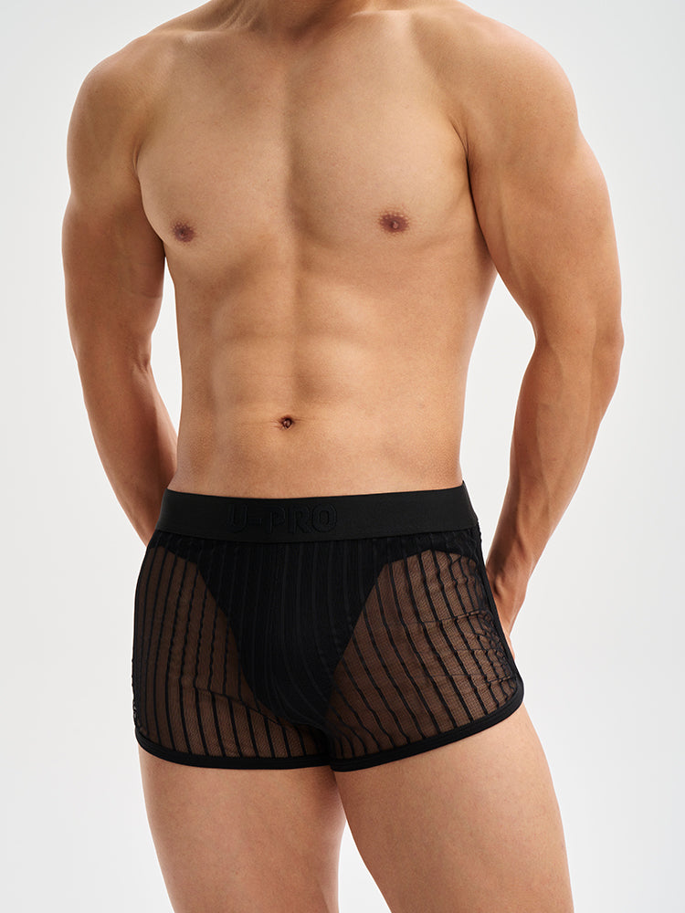 Transparent stripe Trunks UPRO-074 (Black/White)