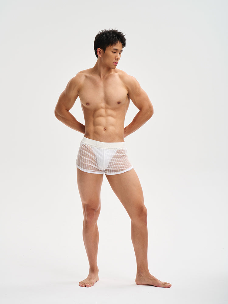 Transparent stripe Trunks UPRO-074 (Black/White)