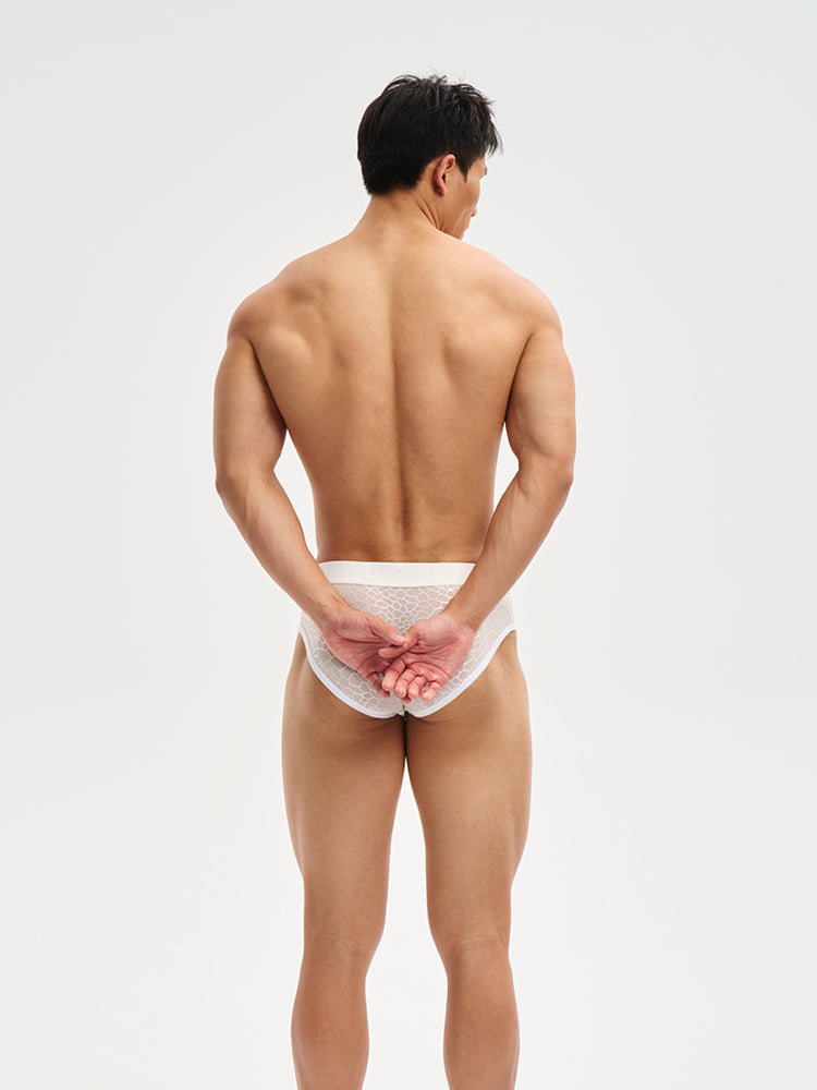 Snake scale lace Briefs UPRO-078 (Black/White)