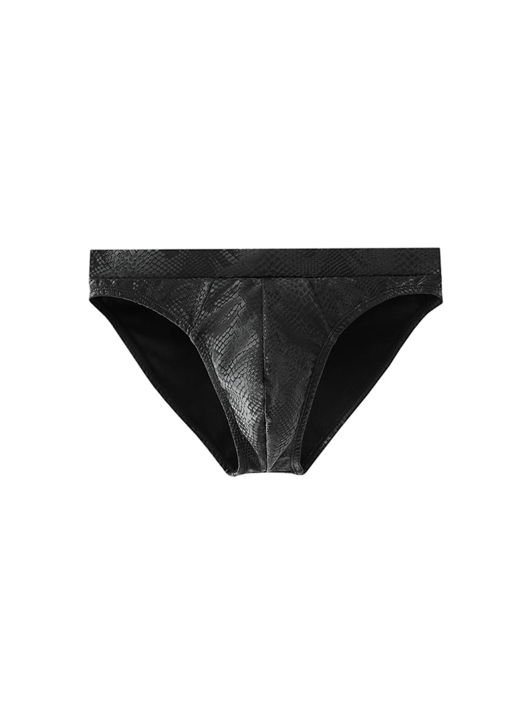 Snake Scale Pattern Briefs UPRO-081 (Black/Gold)