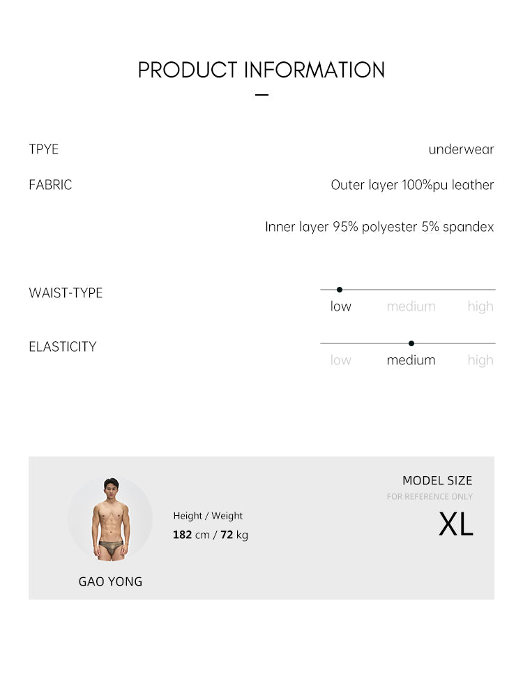 Snake Scale Pattern Briefs UPRO-081 (Black/Gold)