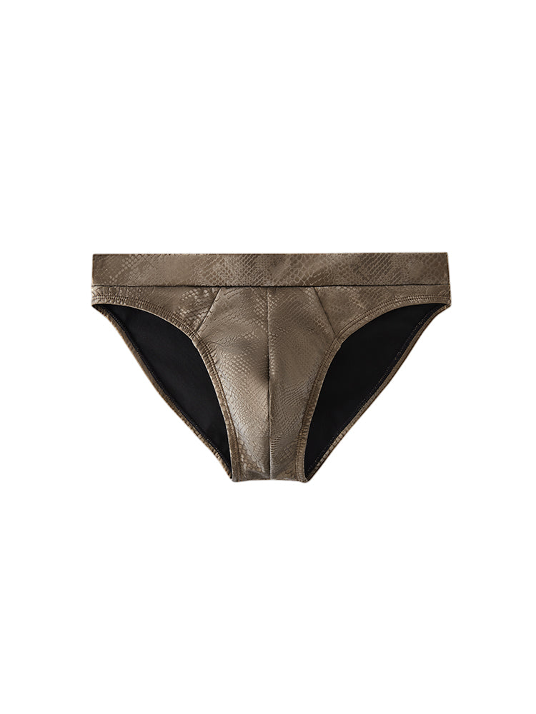 Snake Scale Pattern Briefs UPRO-081 (Black/Gold)