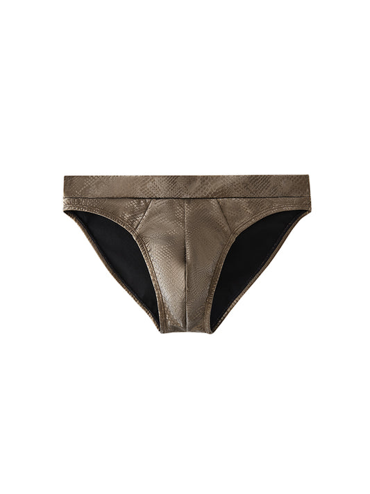 Snake Scale Pattern Briefs UPRO-081 (Black/Gold)