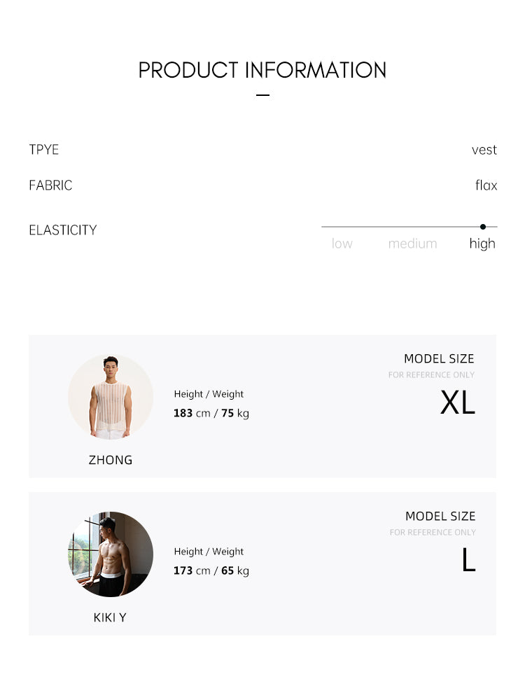 Transparent striped Tank UPRO-1014 (White/Apricot )