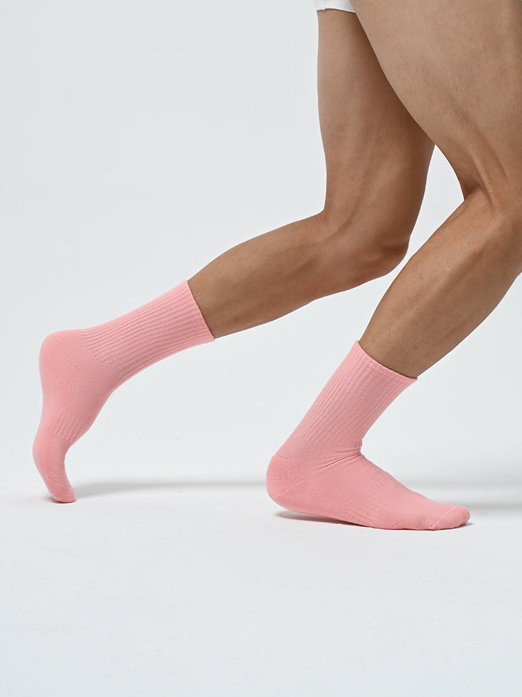 Pink towel bottom sports socks UPRO-2002
