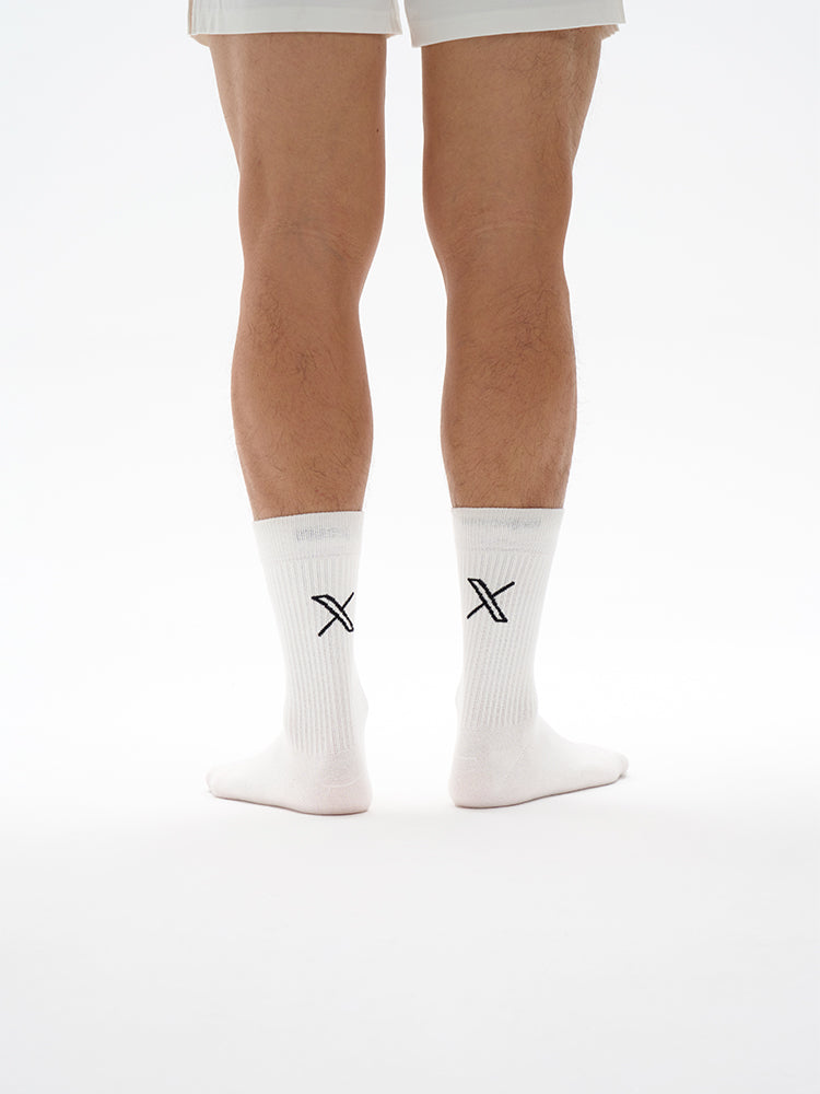 Plan X white sports socks UPRO-2005