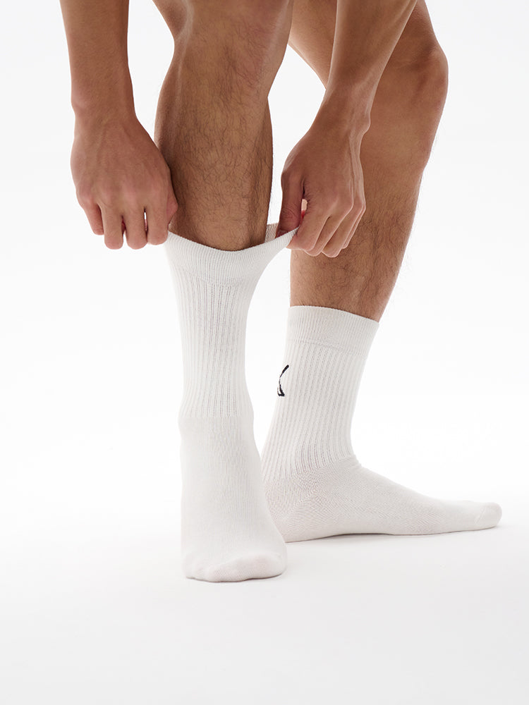 Plan X white sports socks UPRO-2005