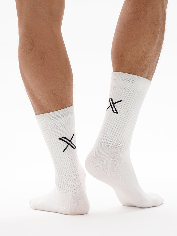 Plan X white sports socks UPRO-2005