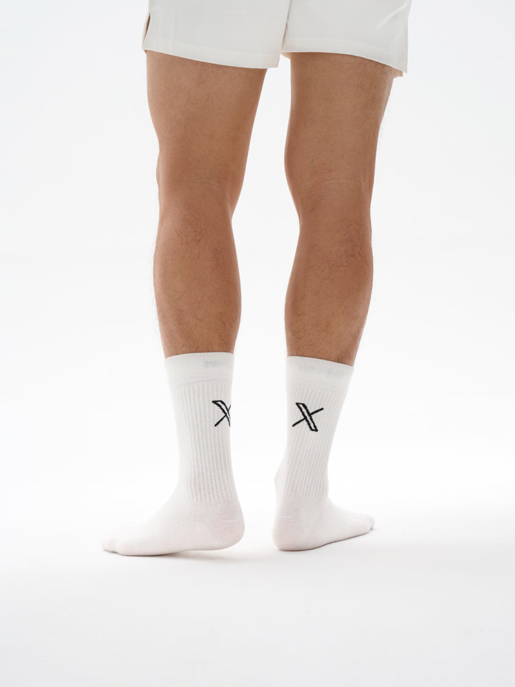 Plan X white sports socks UPRO-2005