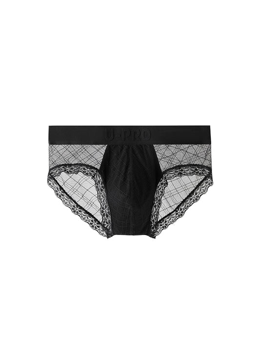 Floral lace Briefs UPRO-071 (Black)