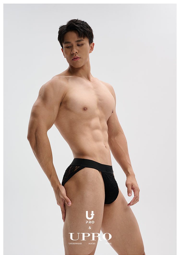 Men's High Cut Lace Briefs UPRO-10051