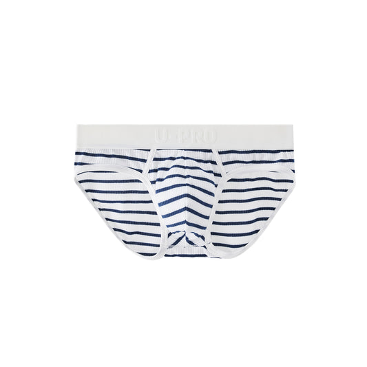 Men's blue striped triangle briefs UPRO-AAS10070