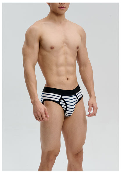 High-elastic triangle briefs with black triangular striped waistband UPRO-10085