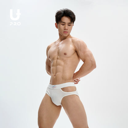 Men's Embroidery Open Hole BriefsUPRO-10094