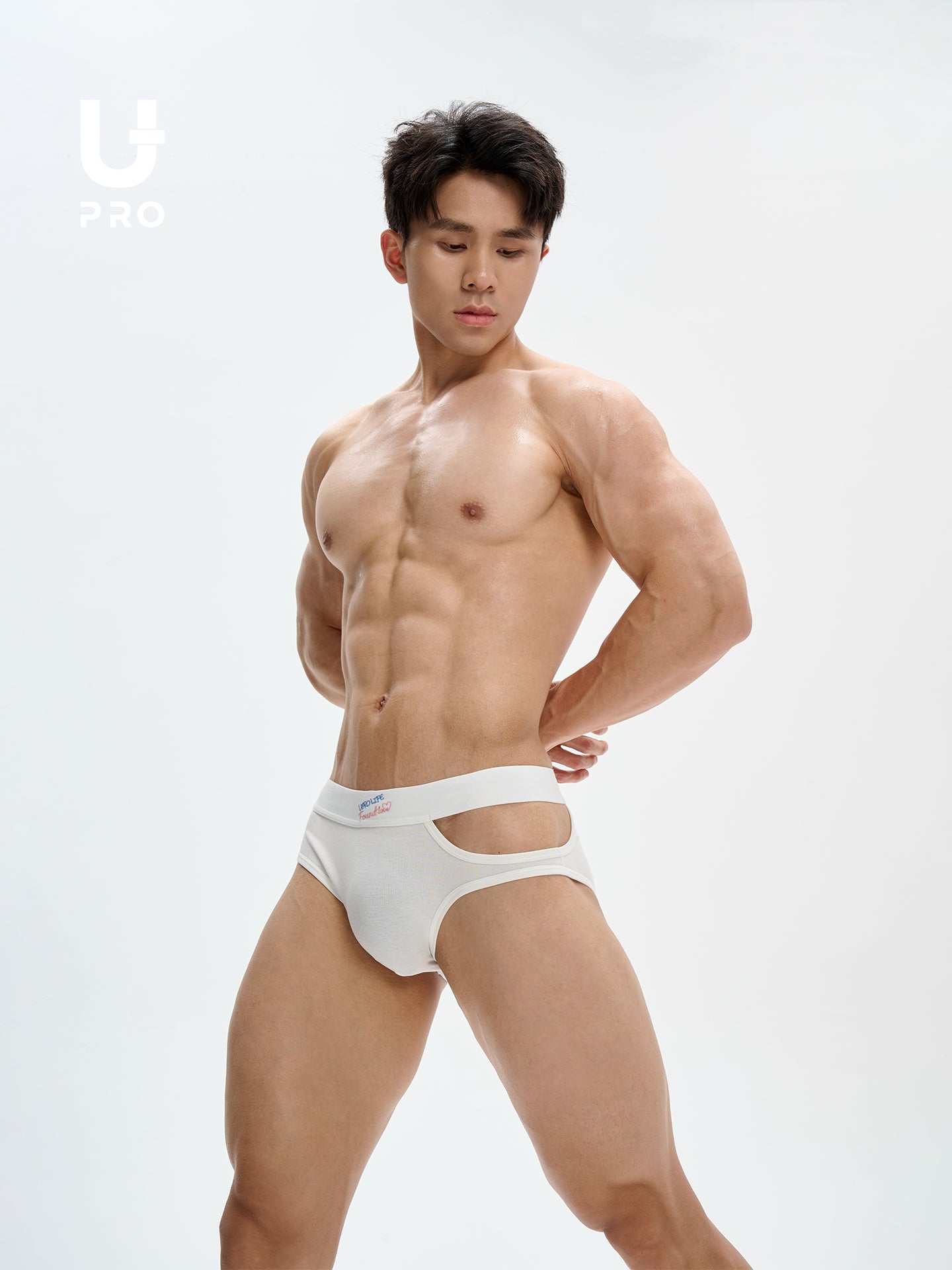 Men's Embroidery Open Hole BriefsUPRO-10094