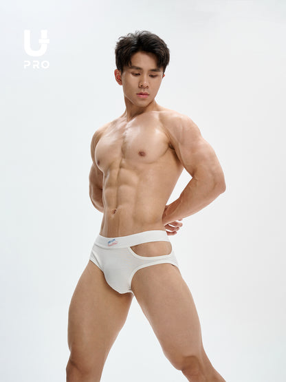 Men's Embroidery Open Hole BriefsUPRO-10094