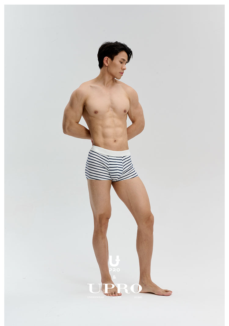 Men's blue striped boxer briefsUPRO-11077
