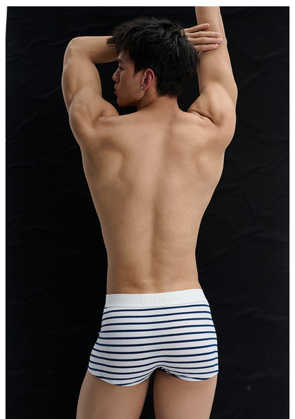 Men's blue striped boxer briefsUPRO-11077