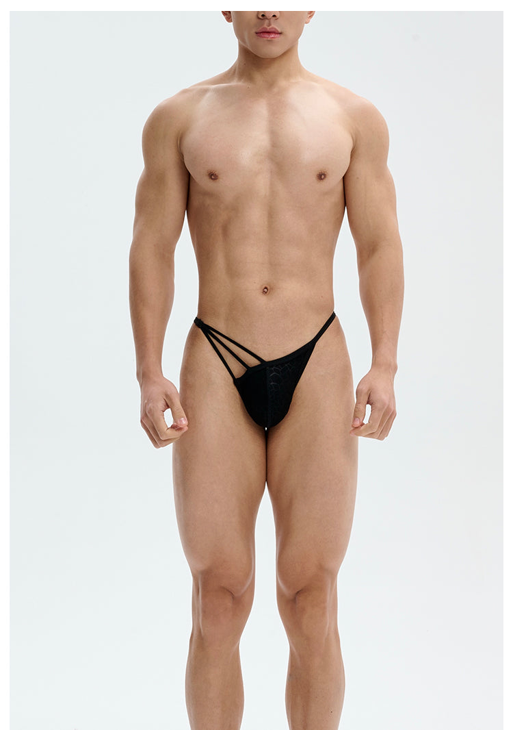 Men's asymmetric lace bikini brief UPRO-AAS13068