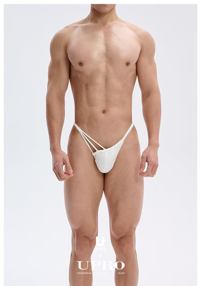Men's asymmetric lace bikini brief UPRO-AAS13068