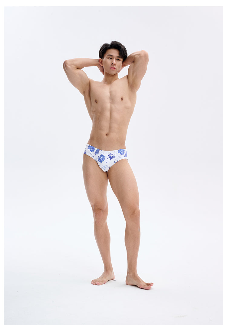 Love in Midsummer Shell Triangle Swim TrunksAAS-18071