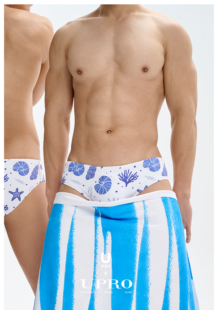 Love in Midsummer Shell Triangle Swim TrunksAAS-18071