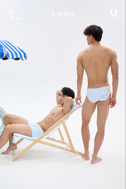 Love in Midsummer Triangle Pink Swim Trunks UPRO-AAS18074