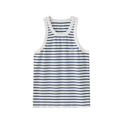 Sports vest with threaded blue stripesAAS-20090