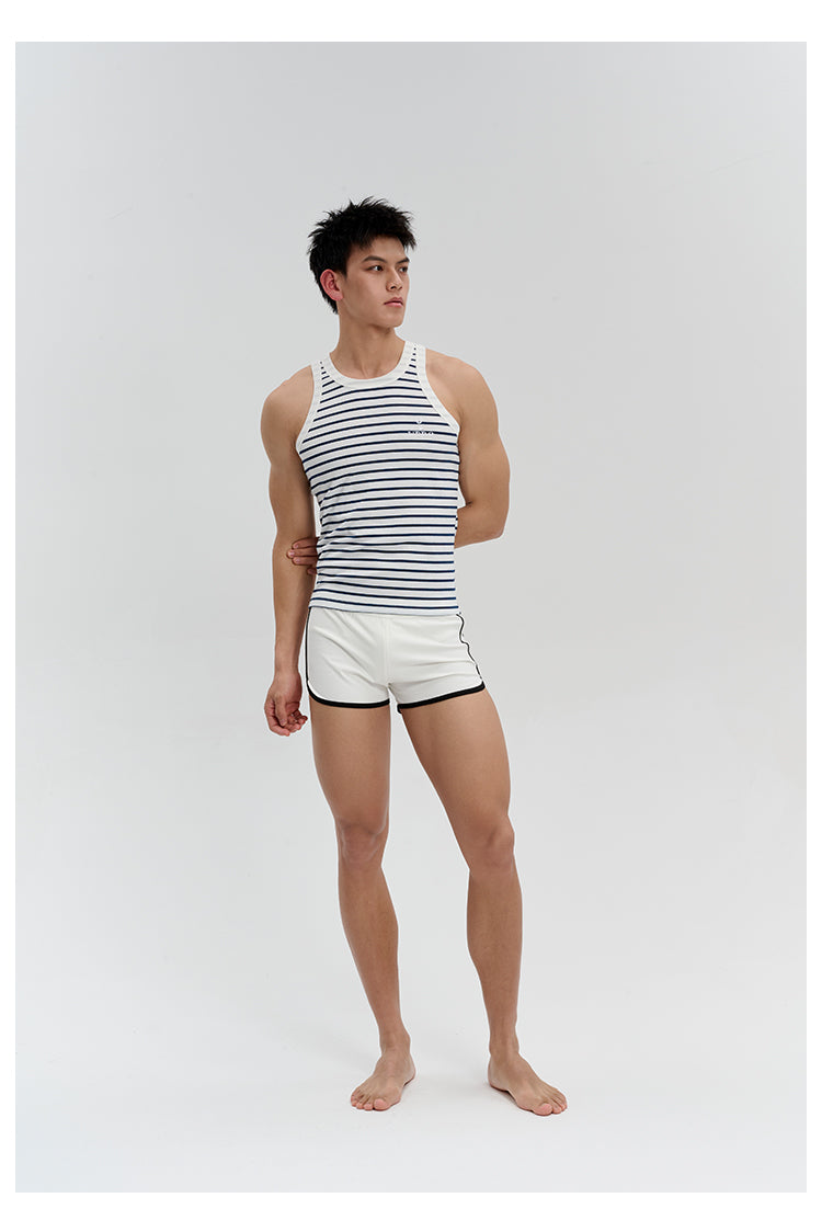 Sports vest with threaded blue stripesAAS-20090