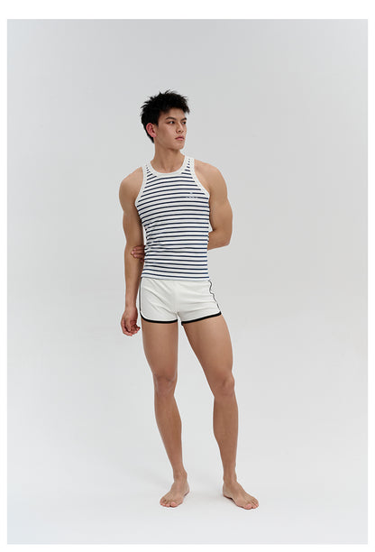 Sports vest with threaded blue stripesAAS-20090