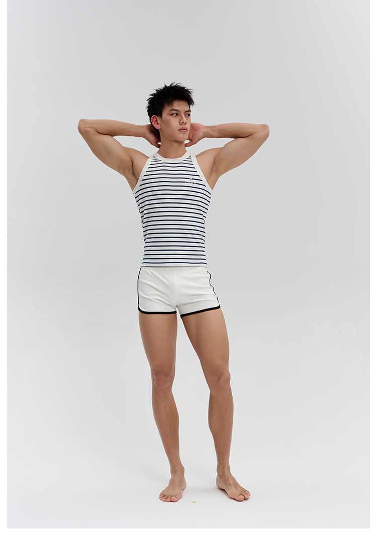 Sports vest with threaded blue stripesAAS-20090