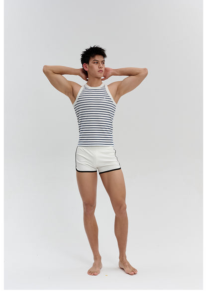 Sports vest with threaded blue stripesAAS-20090