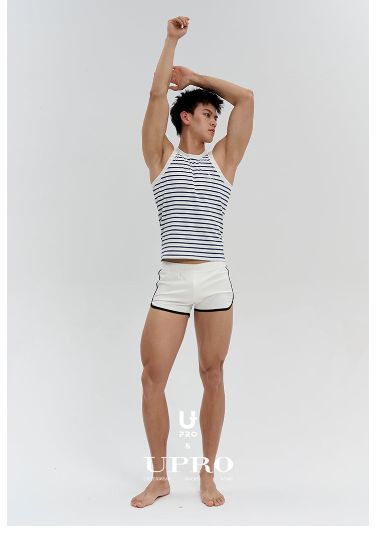 Sports vest with threaded blue stripesAAS-20090