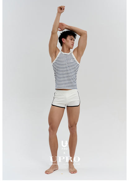 Sports vest with threaded blue stripesAAS-20090