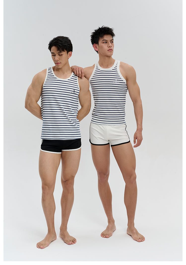 Sports vest with threaded blue stripesAAS-20090